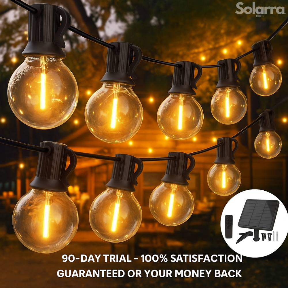 GardenGlow™ Solar Festoon Lights