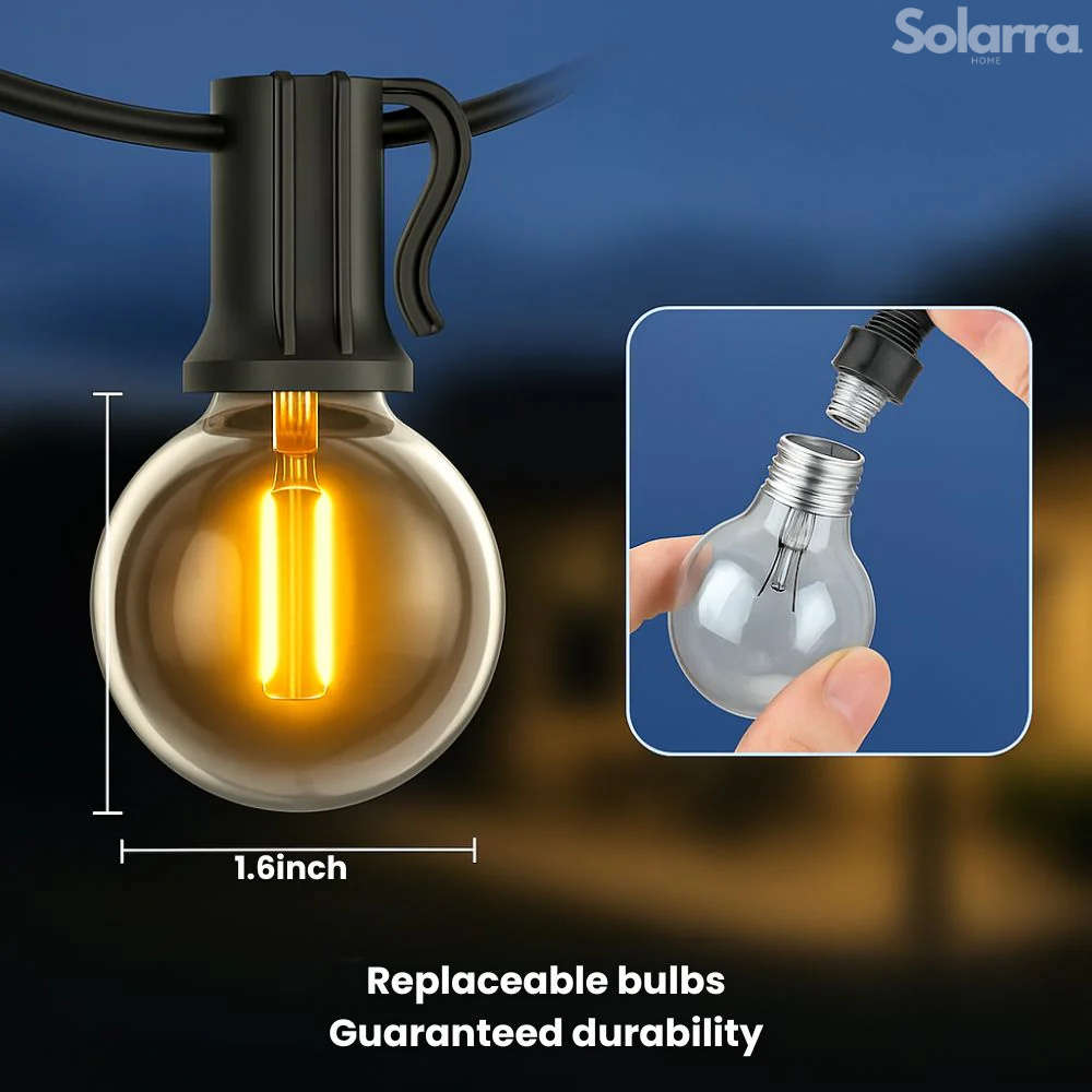 GardenGlow™ Solar Festoon Lights