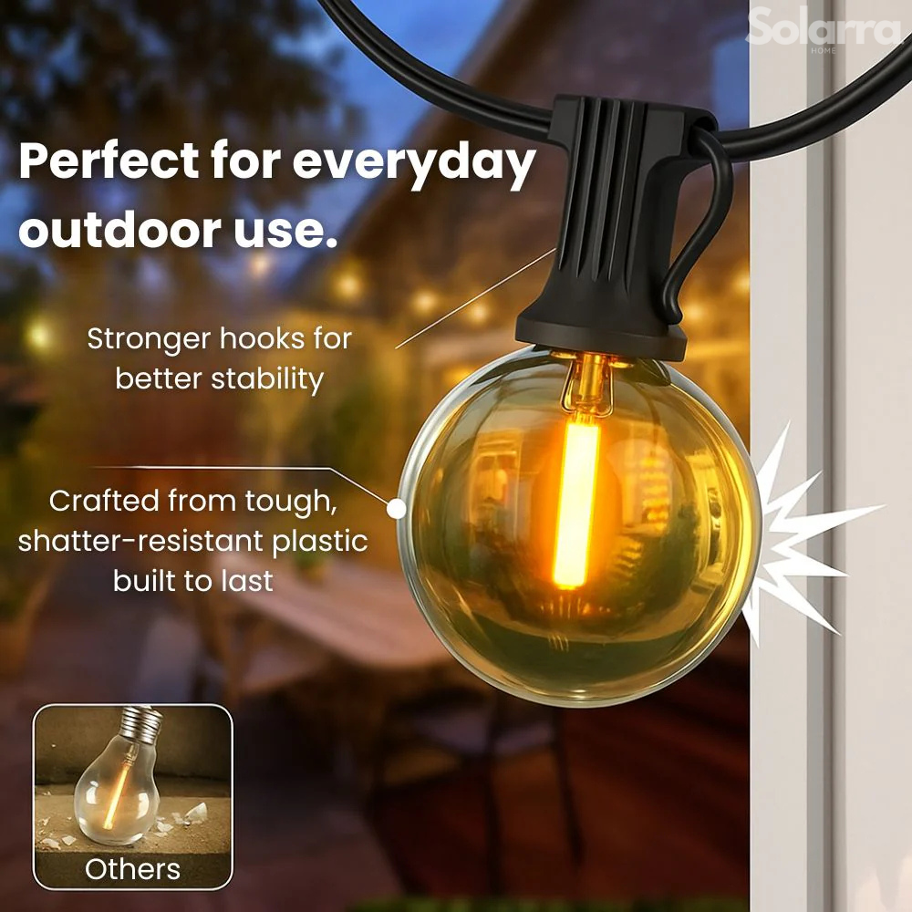 GardenGlow™ Solar Festoon Lights
